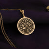 Gold Kali Maa necklace featuring a handcrafted Hindu goddess pendant for spiritual protection. Ideal for temple jewelry lovers and daily devotion.&quot;