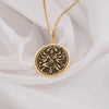 Gold Kali Maa necklace featuring a handcrafted Hindu goddess pendant for spiritual protection. Ideal for temple jewelry lovers and daily devotion.