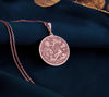 Handcrafted Pisces zodiac pendant in 14k rose gold, showcasing a delicate fish symbol. This unique piece is ideal for daily wear, perfect as a personalized gift for her on birthdays or anniversaries