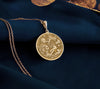 14K gold zodiac pendant featuring the elegant symbol of Pisces. Designed as a distinctive piece, perfect for daily wear and a thoughtful gift option that stands out with its refined detail